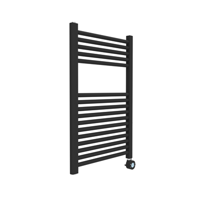 Termoarredo bagno elettra digitale h 770 l 500 interasse 450 mm nero opaco
