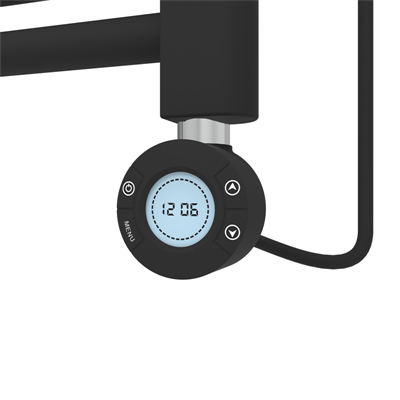 Termoarredo bagno elettra digitale h 770 l 500 interasse 450 mm nero opaco