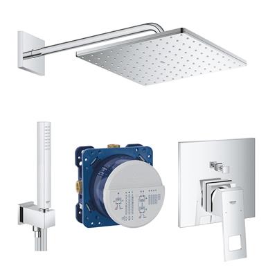 Set doccia grohe eurocube con soffione quadro 310 mono cromato