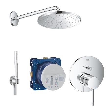 Set doccia grohe essence con soffione tondo 310 mono cromato
