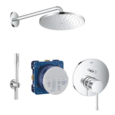Set doccia grohe essence con soffione tondo 310 mono cromato