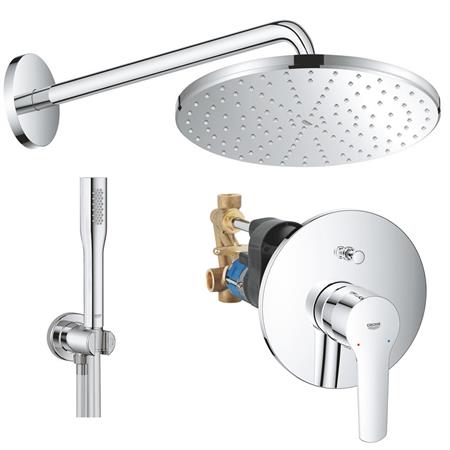 Set doccia grohe start con soffione tondo 310 mono cromato