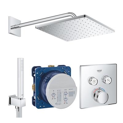 Set doccia grohe smartcontrol con soffione quadro 310 mono cromato