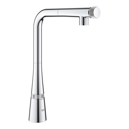Miscelatore lavello grohe zedra smartcontrol 31593002 con doccetta estraibile cromato