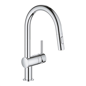 MISCELATORE LAVELLO GROHE MINTA 32321002 CON BOCCA ESTRAIBILE CROMATO