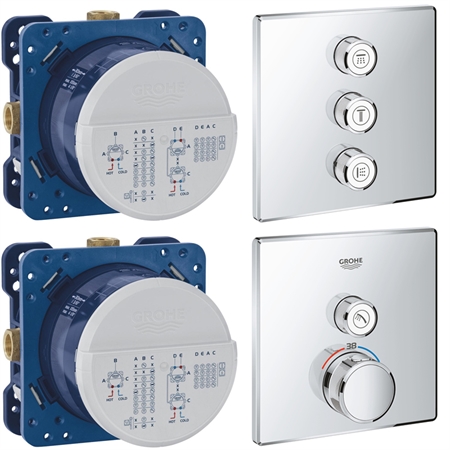 Set miscelatori doccia grohe grohtherm smartcontrol termostatici a 4 vie cromato