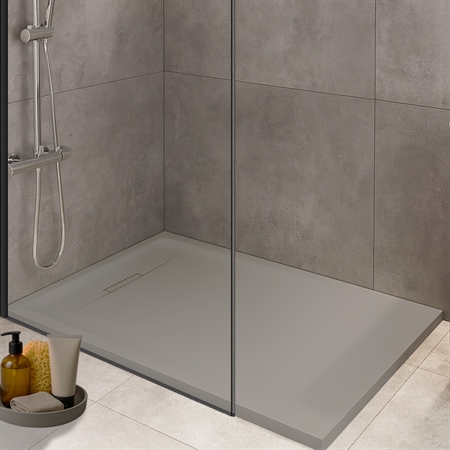 Piatto doccia geberit sestra rettangolare 70x100 grigio in resin stone