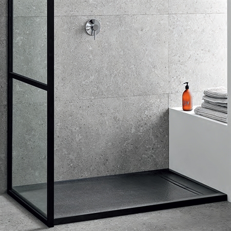 Piatto doccia geberit sestra rettangolare 70x100 grafite in resin stone