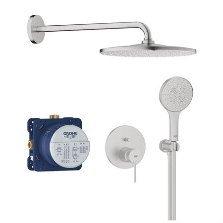 Set doccia grohe rainshower essence 25287dc0 310 mono cromo spazzolato