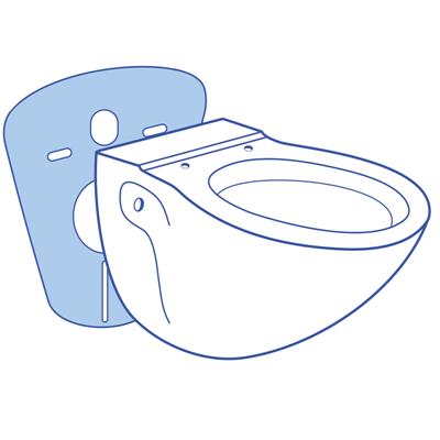 Protezione acustica antiurto universale per installazione sanitari sospesi