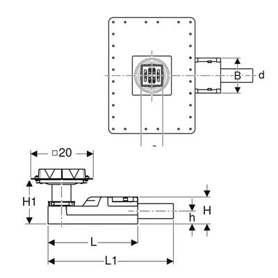 Sifone doccia geberit cleanpoint 154.050.00.1 per docce a pavimento h 90–220 dm 50 mm