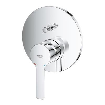 Miscelatore doccia incasso grohe lineare 24064001 con deviatore a 2 vie cromato