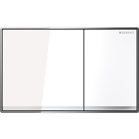 Placca di comando geberit sigma 60 vetro a specchio bianco 115.640.si.1
