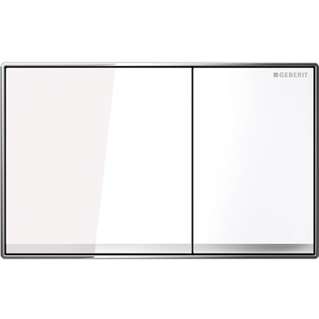 Placca di comando geberit sigma 60 vetro a specchio bianco 115.640.si.1