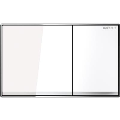 Placca di comando geberit sigma 60 vetro a specchio bianco 115.640.si.1