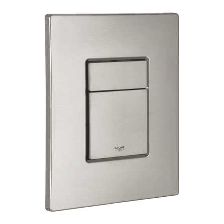 Placca di comando grohe skate cosmopolitan doppio pulsante cromo spazzolato