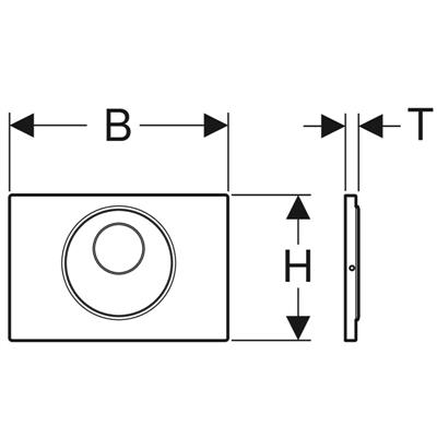 Placca di comando elettronica geberit sigma 10 nero opaco 115.856.16.6