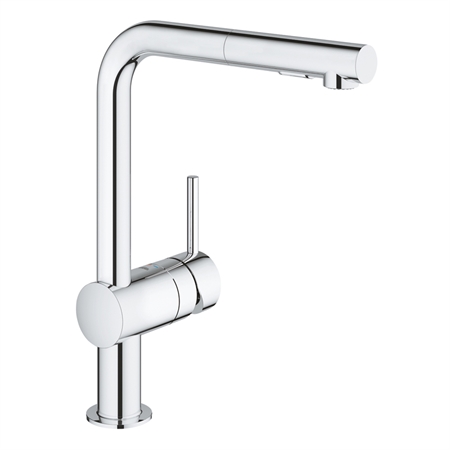 Miscelatore lavello grohe minta 30274000 con doccetta estraibile cromato