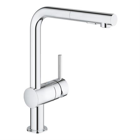 Miscelatore lavello grohe minta 30274000 con doccetta estraibile cromato