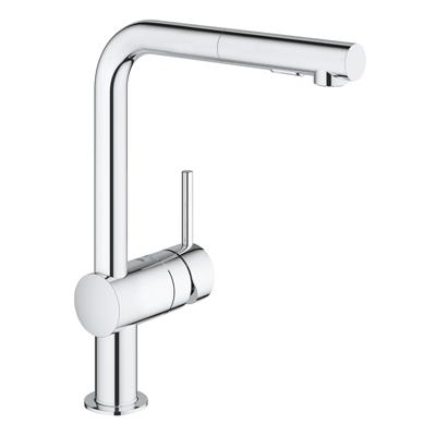 Miscelatore lavello grohe minta 30274000 con doccetta estraibile cromato