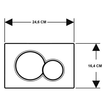 Modulo geberit duofix per vaso sospeso 114 cm con placca bianca e canotto
