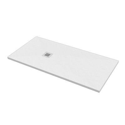 Piatto doccia stone rettangolare 90x160 bianco effetto pietra slim