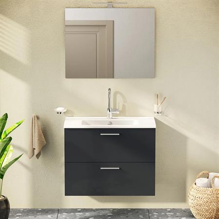Mobile bagno sospeso vitra mia 80 cm antracite lucido