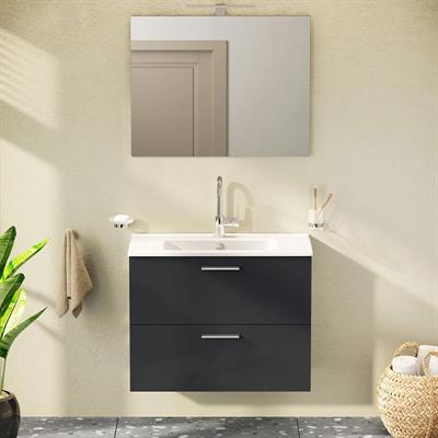 Mobile bagno sospeso vitra mia 80 cm antracite lucido