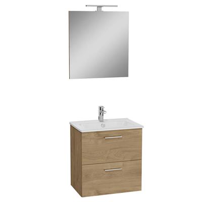 Mobile bagno sospeso vitra mia 60 cm golden oak effetto legno