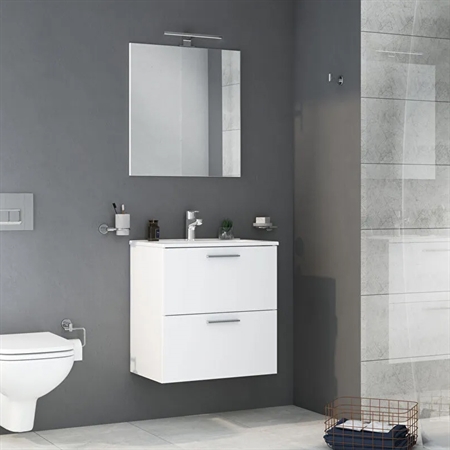 Mobile bagno sospeso vitra mia 60 cm bianco lucido