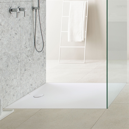 Piatto doccia geberit olona rettangolare 90x180 bianco opaco in marmoresina