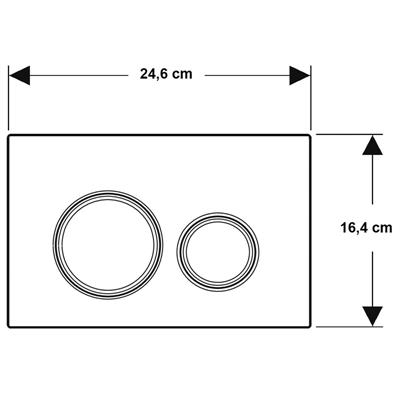 Placca di comando geberit sigma 50 round personalizzabile 115.884.00.1