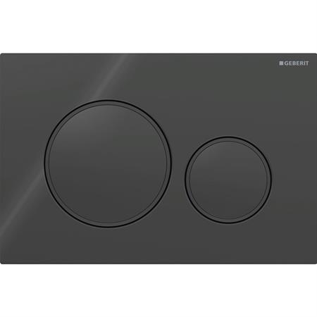 Placca di comando geberit sigma 20 round nero lucido doppio tasto 115.882.dw.1