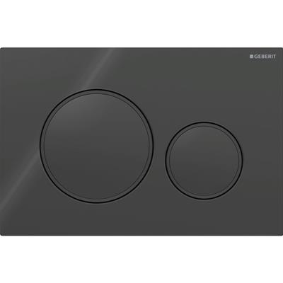 Placca di comando geberit sigma 20 round nero lucido doppio tasto 115.882.dw.1
