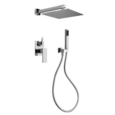 Set doccia paini dax r 84cr433dr doccia incasso soffione e doccetta cromato