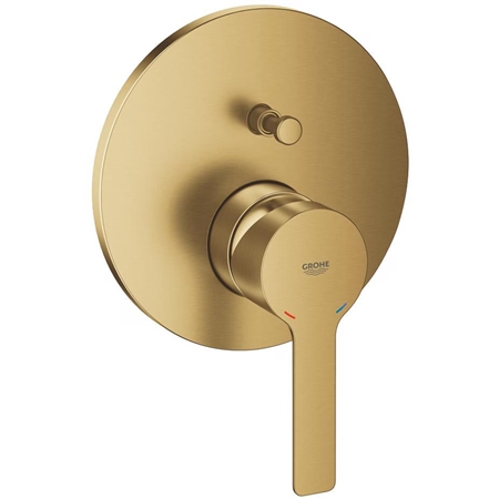 Miscelatore doccia incasso grohe lineare 24064gn1 con deviatore a 2 vie oro spazzolato