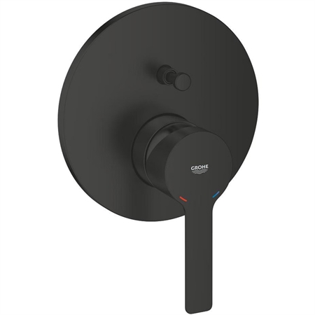 Miscelatore doccia incasso grohe lineare 240642431 con deviatore a 2 vie nero opaco