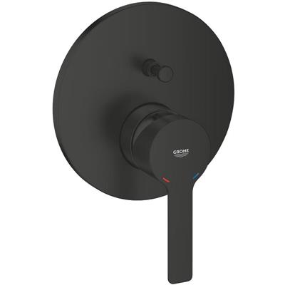 Miscelatore doccia incasso grohe lineare 240642431 con deviatore a 2 vie nero opaco