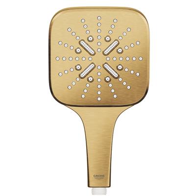 Manopola doccia grohe rainshower smartactive 130 cube a 3 getti oro spazzolato