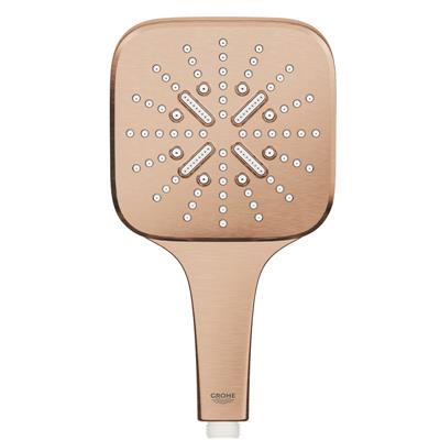 Manopola doccia grohe rainshower smartactive 130 cube a 3 getti oro rosa spazzolato