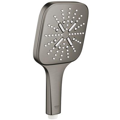 Manopola doccia grohe rainshower smartactive 130 cube a 3 getti grigio antracite spazzolato