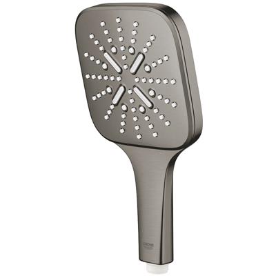 Manopola doccia grohe rainshower smartactive 130 cube a 3 getti grigio antracite spazzolato