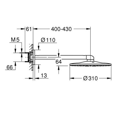 Set soffione doccia grohe rainshower smartactive 310 round a 2 getti cromo spazzolato
