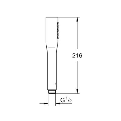 Manopola doccia grohe euphoria cosmopolitan stick cromo spazzolato