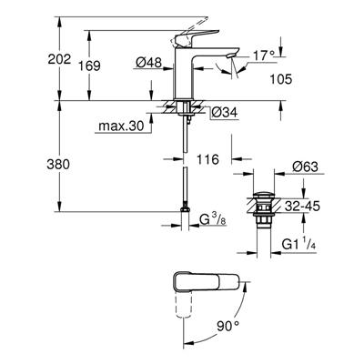 Set miscelatori grohe dice lavabo taglia m e bidet s cromato