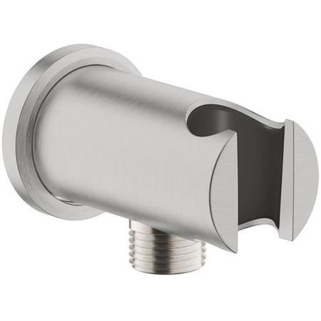 Raccordo erogatore grohe rainshower 26658dc0 con supporto cromo spazzolato