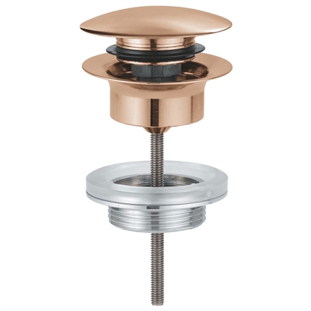 Piletta di scarico grohe clic clac 65807dl0 per lavabo oro rosa spazzolato