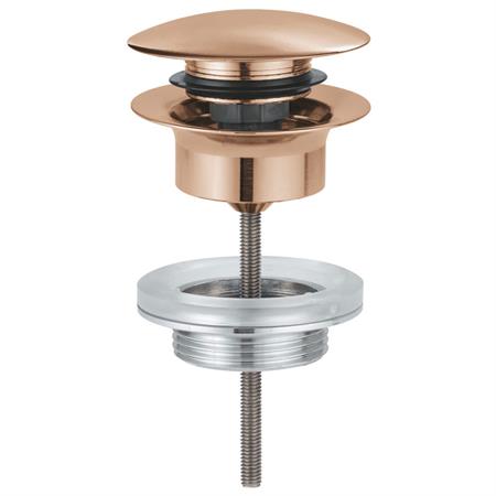 Piletta di scarico grohe clic clac 65807dl0 per lavabo oro rosa spazzolato