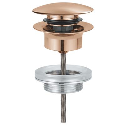 Piletta di scarico grohe clic clac 65807dl0 per lavabo oro rosa spazzolato