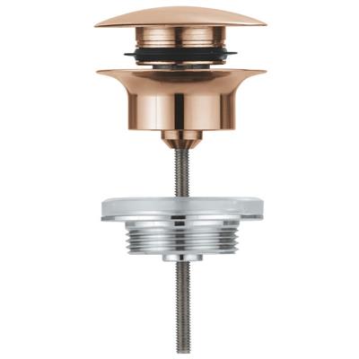 Piletta di scarico grohe clic clac 65807dl0 per lavabo oro rosa spazzolato